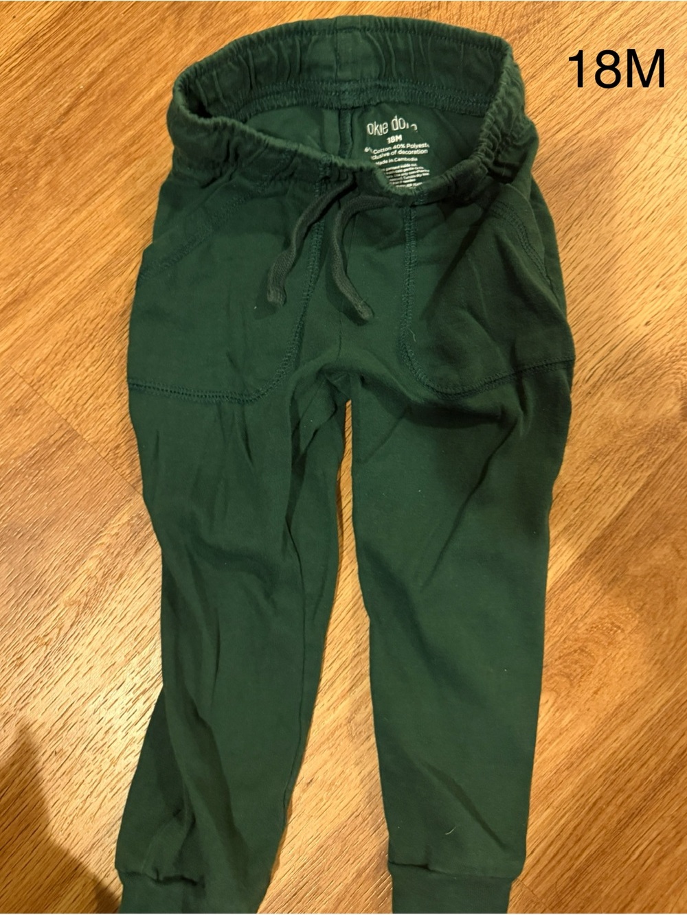 okie dokie Dark Green Toddler Jogger Pants